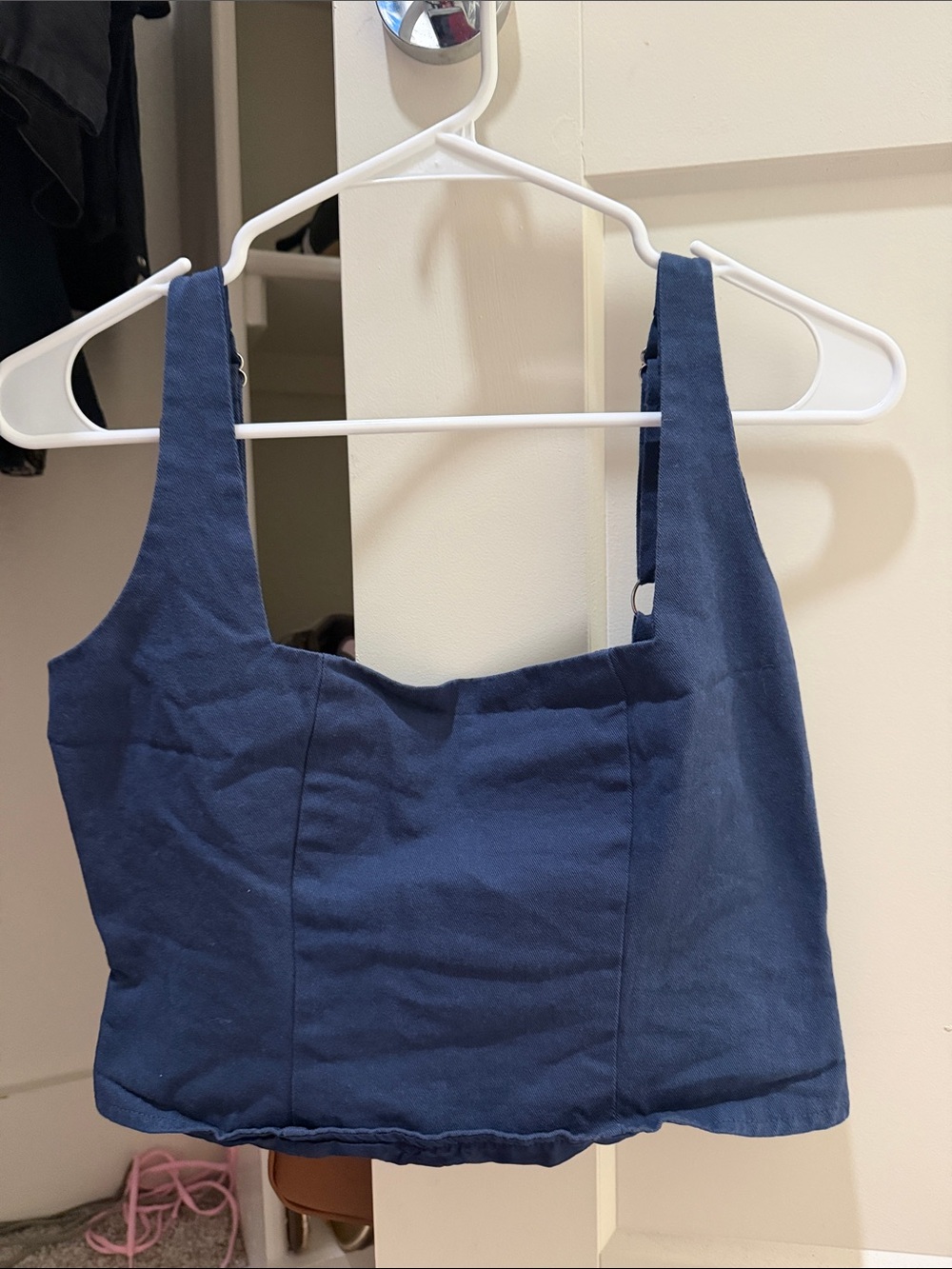 Navy Blue Women's Canvas Tank Top